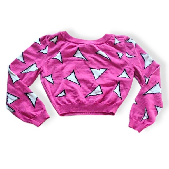 Jeremy Scott Ren and Stimpy extremely rare runway model pink knit 2 pc set 4/6US - Picture 7 of 15